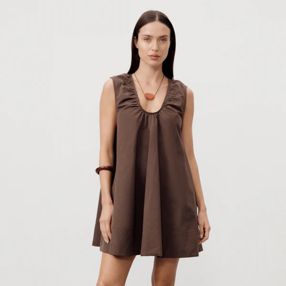 DISSH GABBY BITTER CHOC MINI DRESS